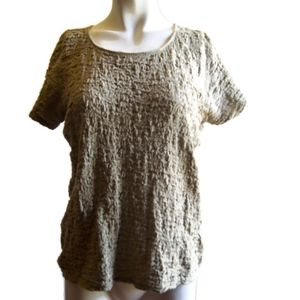 J Jill Stretch Top Medium Pucker Short Sleeve